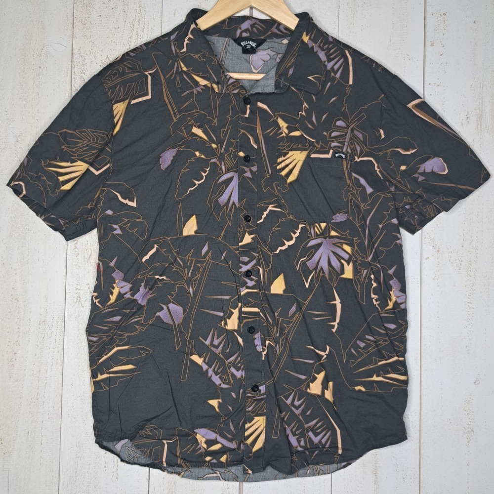 Utilitarian Island Surf Resort Billabong Chase Men's M Shirt Hawaiian Button Up